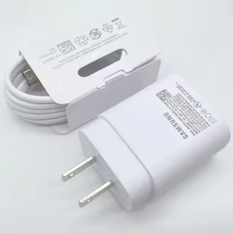 Samsung USB-C Charger PD 25W Fast Charging US Plug USB C Adapter For Galaxy S26 S25 S24 S23 S22 S21 