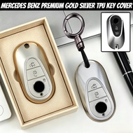 Mercedes Benz C E S A Class CLA SLA GLA GLB GLC EQE EQS Premium Gold Silver TPU Key Cover