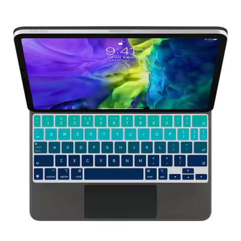 For iPad Pro 12.9 Pro 11 Keyboard Cover Magic 10.5 Air 4 3 7 8 2020 Smart Case Folio Black Clear Fil
