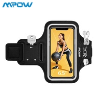 Mpow PA167 Running Armband for iPhone Galaxy up to 6.5’’ Non-slip Breathable Phone Armband with Key &amp; Earphone Holder, Adjustable Armband for Running, Walking and Hiking