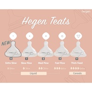 Hegen Bottle Teat 2 Pcs (Extra Slow / Slow / Medium / Fast / Thick Feed) For Hegen Bottle Hegen Teat