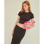 amiam official Jackie maxi skirt set Ribbed Fabric Shirt Stretch