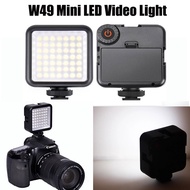 W49 Mini LED Video Light Camera Lamp Vlog Fill Light Photo Light For Cannon For Nikon Sony Camera Ca