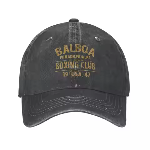 Vintage Rocky Balboa Boxing Club Gloves 1947 Baseball Cap Unisex Distressed Denim Snapback Hat Outdo
