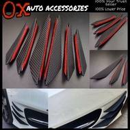 6Pcs Carbon Fiber Style Car Front Bumper Lip Splitter Body Spoiler Canards
