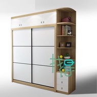 兩門北歐衣櫃輕奢衣櫃推拉門現代簡約家用臥室櫃子組合裝整體大衣櫥（ 140CM單衣櫃 17048）