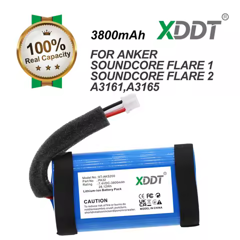 XDDT 300mAh Speaker Battery PA32 for Anker Soundcore Flare 1, Soundcore Flare2, A3161, A3165