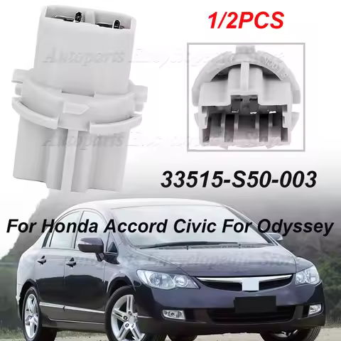For Honda Accord Civic For Odyssey 1/2pcs Brake Tail Lamp Rear Light Bulb Socket Holder 33515-S50-00