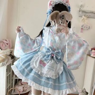 2026休闲日常可爱套装设计夏日Lolita洛丽塔洋装日系女仆改良版Chinese Traditional Hanfu Child Clothing Kids Boy Performance Cost