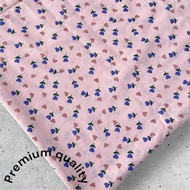 NEW MOTIF KAIN KATUN RAYON PREMIUM MOTIF BUNGA LOVE KECIL (harga tertera 50cm)