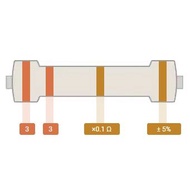 Carbon Film Resistor DIP 1/4W Color Ring 5% Precision 3.3 R/33R/330R/3.3k/33k/330k