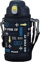 The-peacock AJF-F81AK Peacock Water Bottle, Sports Drink, One-Touch, Direct Drinking for Children, 2