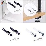 [chulisia] 2 Pieces Pegboard Desk Mount Iron Fixing Clips Table Mounting Brackets Pegboard Desk Brac