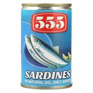 Philippines 555 Canned Sardines natural oil salt 155g
