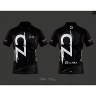 CZ-USA tactical design, custom name club 3D brand new zipper design polo shirt