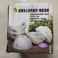 鍋寶強化耐熱餐具精緻瓷碗餐碗(1盒6入組)