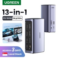 UGREEN USB C Hub Dual HDMI Adapter 13-in-1 USB C Docking Station with Dual 8K 30Hz/4K 60Hz HDMI, PD 