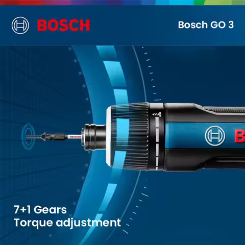 Bosch Go 3 Electric Screwdriver 5Nm, 8 Torque Settings, Type-C Fast Charge, Magnetic Chuck for Diy/r
