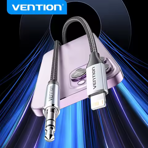 Vention Lightning to 3.5MM Cable Adapter DAC Headphone Audio Adapter Splitter For iPhone 14 Pro max 