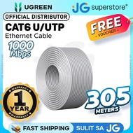 UGREEN 305 Meters CAT6 U/UTP Unshielded Ethernet LAN Network Engineering Cable w/ 1000Mbps Speed