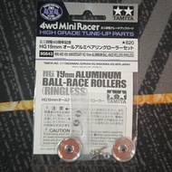 TAMIYA 95643 Mini 4WD 40th Anniversary HG 19mm All-Aluminum Bearing Roller Set Silver