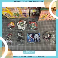 GANTUNGAN OFFICIAL ORIGINAL JAPAN MERCHANDISE AKAZA & ENMU KEYCHAIN & PIN KIMETSU NO YAIBA - DEMON S