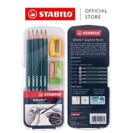 STABILO Stationery Pencils New Othello Arty Pencil Case Kit - Othello Graphite Pencils HB, 2B, 6B, 8