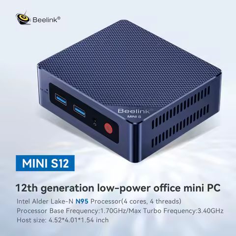Beelink MINI S12 Computer 12th Alder N95 or N5095 8GB/16GB DDR4 256GB SSD Windows 11 Pro 4K HDMI 2.0