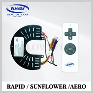 [ORIGINAL] ELMARK Ceiling Fan PCB + REMOTE CONTROL for ELMARK RAPID / SUNFLOWER / AERO