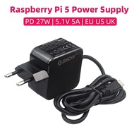 VN Raspberry Pi 5 Power Supply PD 27W 5.1V 5A USB Type-C Power Adapter EU US UK Plug for RPI 5 Pi5