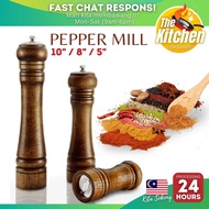 5" 8" 10" Manual Pepper Grinder Oak Wood Salt And Pepper Mill Multi-purpose With Ceramic Grinder Pen