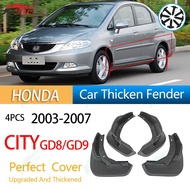 【Thickened and Upgraded】4 Pcs 2003-2007 Honda City GD8 GD9 Custom Fenders Anti-collision and Dustpro