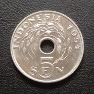 Koin Indonesia 5 Sen 1954 TP4wf