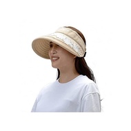kuai (kuai) hat ladies hat natural wind racing sun visor UV cut folding light ventilation force (
