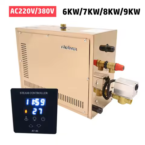 6/7/8/9KW Automatic Stainless Steel Steam Generator Descaling Sauna Room Steam Bath Machine For Spa 