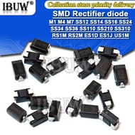 100PCS Rectifier Diode M1 M4 M7 SS12 SS14 SS16 SS24 SS34 SS36 SS110 SS210 SS210 US1M RS2M ES1D DO-21