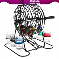 [SONONIA] New Arrival Drinking Game Lottery Machine Bingo + 6 Pcs Glasses + 48 Pcs Balls