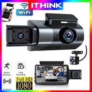 Wifi 3 Channel 1080 FULL HD Dashcam Infrared Night Vision 24h Parking Monitor Dash Cam Kereta