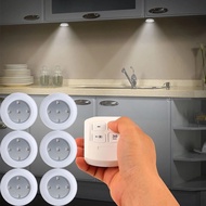 Remote Control Touch Switch LED Light Wireless Under Cabinet Night Light Super Bright COB Battery Op