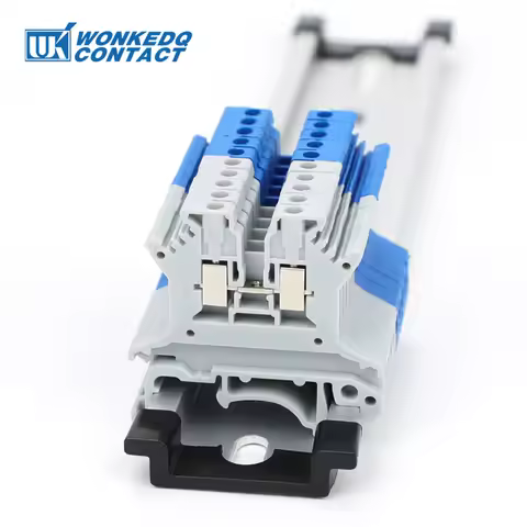 10Pcs UK1.5N UK 1.5 Screw Feed-through Universal Plug 2-Connductor Wire Electrical Connector DIN Rai