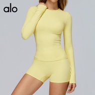 alo Winter Brushed Long Sleeve Yoga Wear High Strength Fitness Wear Pilates Running Sports Long Slee