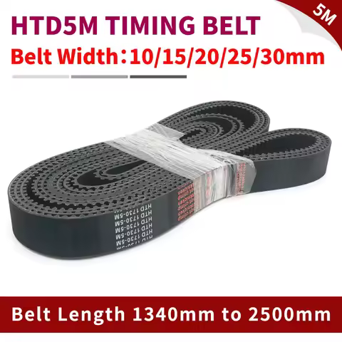 HTD 5M Belt Width 15mm 20mm 25mm 30mm 40mm HTD 5M Rubber Belt Length 1340mm to 2500mm HTD5M Toothed 