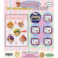 CORTIS 1st Anniversary Freebies set pin button cortis - bykeonuholic