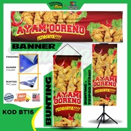 Bunting Banner ayam goreng untuk produk / perkhidmatan anda  High quality printing - BT 16