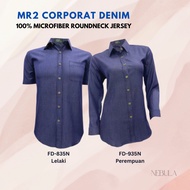 Denim NAVY TERBARU MR2 Uniform  Baju Kosong Korporat Lelaki & Perempuan Kemeja FD-835N FD-935N
