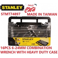 TAIWAN MADE 74-897 6-24MM STANLEY 16PCS COMBINATION WRENCH MODULE SET SOCKET NUT DRIVER STMT74897-8C