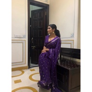 PURPLE GEORGETTE SAREE