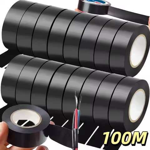 10/100M Electrical Tape Black Rubber Electrical High-Temperature Resistant Electrical Tape Durable a