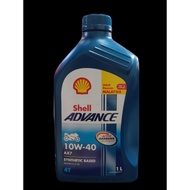 100% ORIGINAL AX7 SHELL ADVANCE 4T ENGINE OIL 10W-40