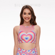 Silverwind Summer Heart Rainbow Print Fitness Sports Vest Womens Yoga Pants Set Running Cycling Yoga